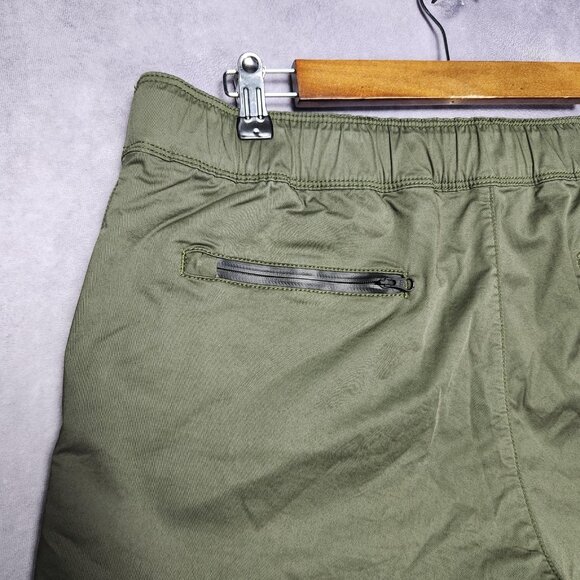 Tommy Hilfiger Pants Mens 36x32 Green Wide Fit Chino Stretch Belted Casual - Picture 8 of 16